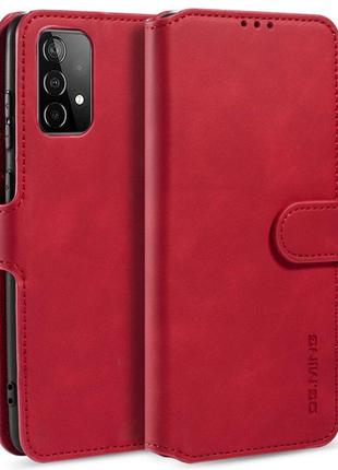 Чехол книжка Софт Тач для Samsung Galaxy A52 красный бумажник ...