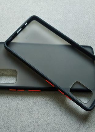 Матовый противоударный чехол бампер для Xiaomi Mi 10 Lite черный