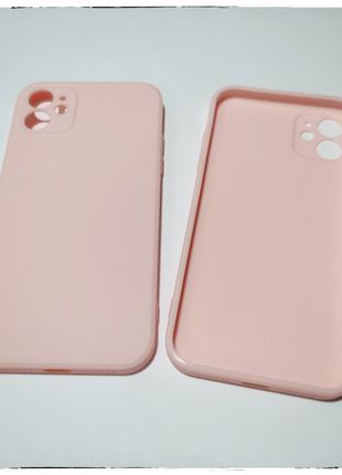 Тонкий матовый чехол бампер для айфон iPhone 11 Розовый