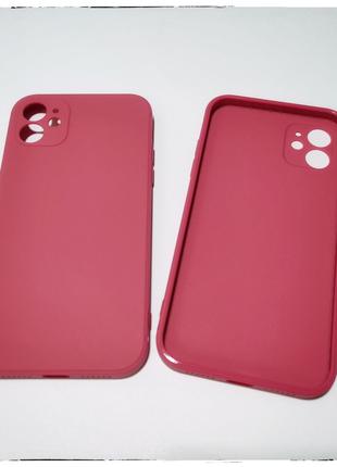 Тонкий матовый чехол бампер для айфон iPhone 11 Красный