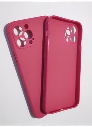 Тонкий матовый чехол SkinFeel для айфон iPhone 12 pro ROSE RED
