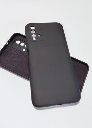 Силіконовий чохол мікрофібра для Xiaomi Redmi 9T ЧОРНИЙ