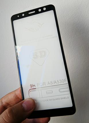 Изогнутое 5D стекло для Samsung A8 2018.