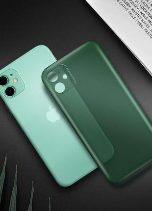 Чехол зеленый ультра тонкий PP material 0.26мм для айфон iPhon...