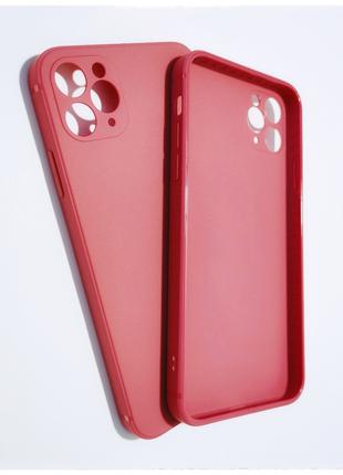 Тонкий матовый чехол бампер для айфон iPhone 11 pro max ROSE RED