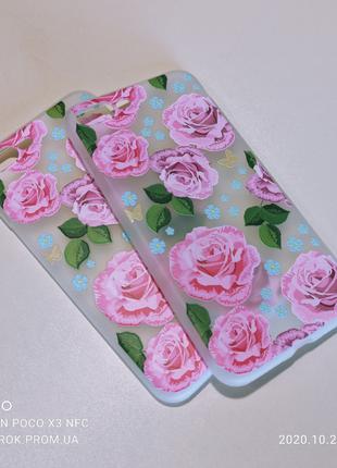 Чехол с 3D рисунком Flowers Case для айфон iphone 7 8 Plus
