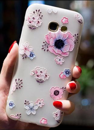 Чехол с 3D рисунком Flowers Case для Samsung A5 2017