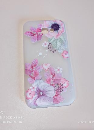 Чехол с 3D рисунком Flowers Case для Samsung A7 2017