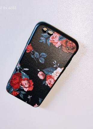 Чехол с 3D рисунком Flowers Case для айфон iphone 6 / 6s