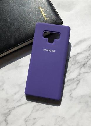 Силиконовый чехол для Samsung Galaxy Note 9 Фиолетовый микрофи...
