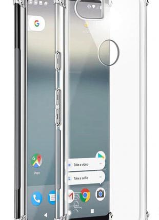 Силиконовый прозрачный чехол для Google Pixel 2 XL усиленные углы