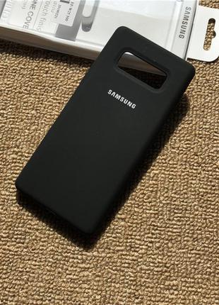 Силиконовый чехол для Samsung Galaxy Note 8 Черный микрофибра ...