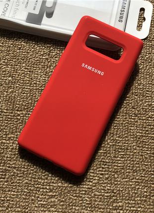 Силиконовый чехол для Samsung Galaxy Note 8 Красный микрофибра...