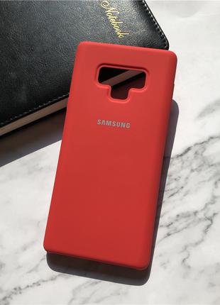 Силиконовый чехол для Samsung Galaxy Note 9 Красный микрофибра...