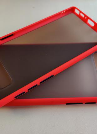 Противоударный матовый чехол для Samsung Galaxy Note 8 Красный