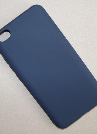 Силиконовый матовый чехол для Xiaomi Redmi Note 5A (Синий)