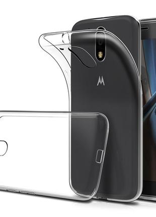 Силиконовый прозрачный тонкий чехол для Motorola Moto G4 Plus ...