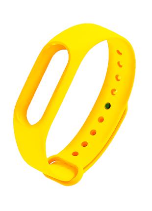 Силиконовый ремешок для фитнес-трекера Xiaomi Mi Band 2 (Жёлтый)