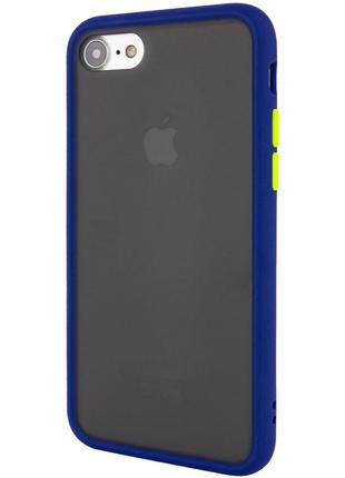 Противоударный матовый чехол для iPhone 7 8 Синий
