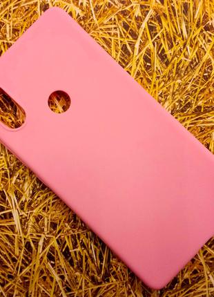 Силиконовый матовый чехол Candy для Xiaomi Mi 8 SE (Розовый)