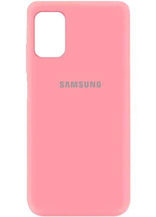 Силиконовый чехол для Samsung Galaxy M31s Розовый микрофибра s...