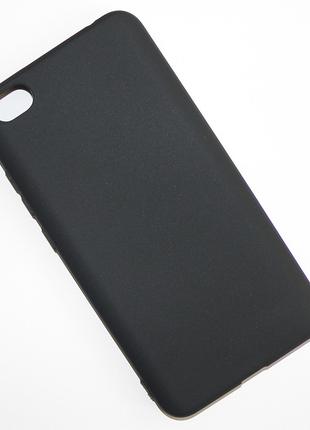 Силиконовый матовый чехол для Xiaomi Redmi Note 5A (Чёрный)