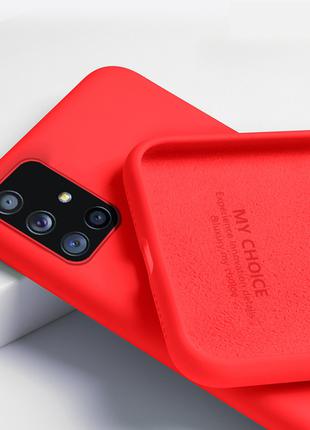 Силиконовый чехол для Samsung Galaxy S20 Красный микрофибра so...