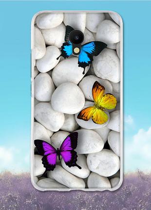Силіконовий чохол із малюнком для Meizu M5 (Метелики)