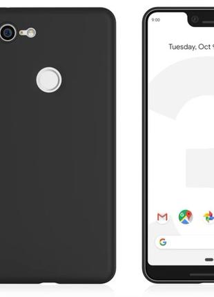 Ультратонкий чехол для Google Pixel 3 XL Черный матовый пластик