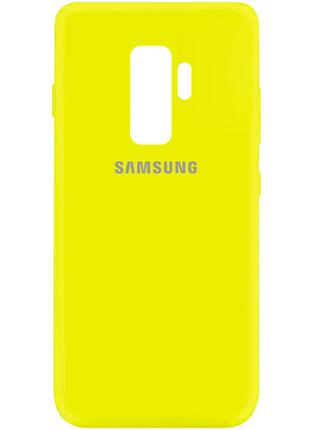 Силиконовый чехол для Samsung Galaxy S9 Plus Желтый микрофибра...