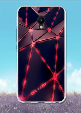 Силиконовый чехол с рисунком для Meizu M5 (Железный человек)