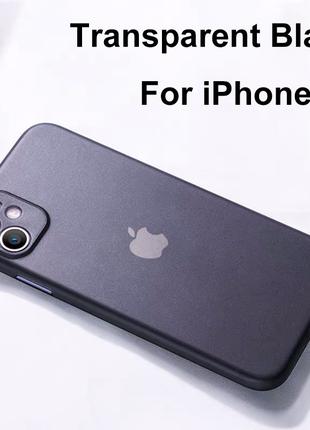Тонкий матовый чехол для iPhone 11 ультратонкий пластиковый