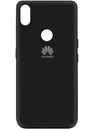 Силиконовый чехол для Huawei P Smart Plus Черный микрофибра so...
