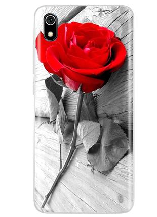 Силіконовий чохол з малюнком для Xiaomi Redmi 7A (Троянда)