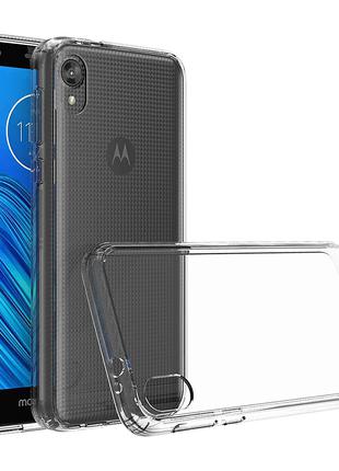 Силиконовый прозрачный чехол для Motorola Moto E6