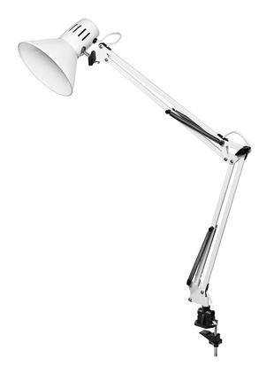 Настольная лампа DELUX TF-06 NEW E27 на струбцине белая