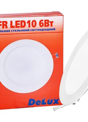 LED светильник DELUX CFR LED 10 4100К 6Вт 220В встроенный круглый