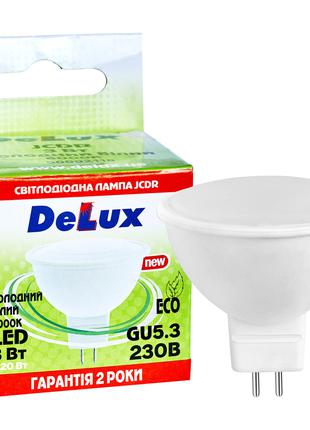 Лампа светодиодная DELUX JCDR 7Вт 4100K 220В GU5.3 белый