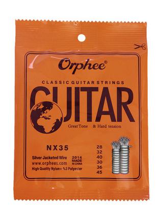 Струны Orphee NX35 Clear Nylon Silver для акустической гитары