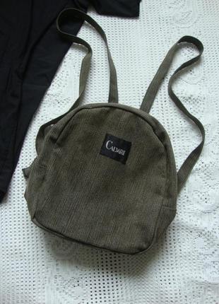 Джинсовий рюкзак хакі прогулянковий текстильний