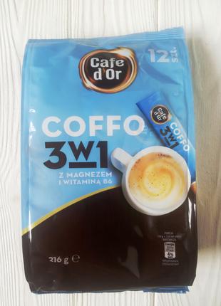 Кава розчинна Cafe d'Or Coffo 3 в 1 з magnezem 12 стіків 216 г...