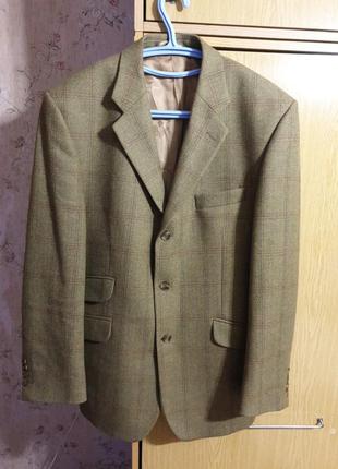 Шикарный шотландский пиджак saxony supreme от brook taverner