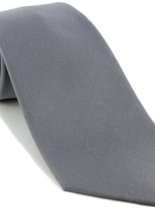 Узкий галстук матовый, стальной.