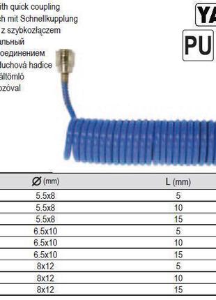 Шланг пневматический YATO Польша полиуретан Ø=6.5/10 ≤12 Bar l...