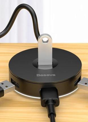 USB хаб HUB BASEUS USB 3.0 to 1USB 3.0+3USB 2.0 round box |1m|...