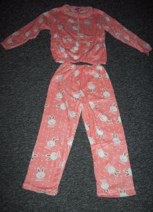 Мягусенькая велюровая пижама домашний костюм