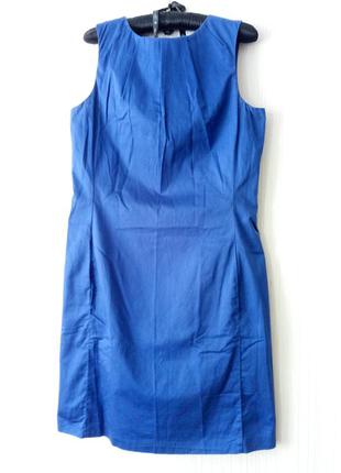 Синє плаття міді прямого крою oui кольору електрик