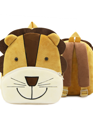 Качественный детский рюкзак лев мальчику девочке
