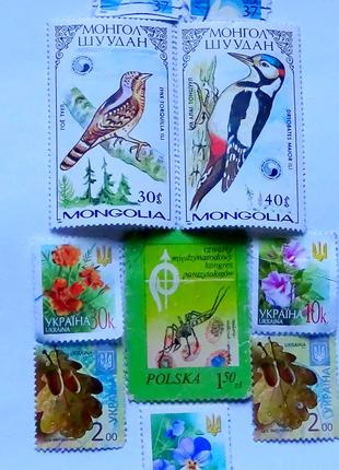 Набор марок, природа ,разных стран