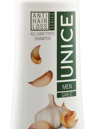 Мужской шампунь против выпадения волос с экстрактом чеснока Unice